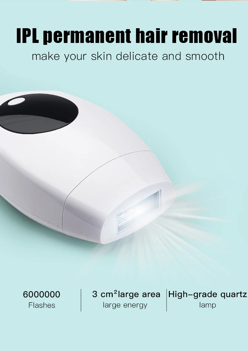 IPL эпилятор для удаления волос, устройство для постоянного удаления волос на лице для всего тела, безболезненное лазерное удаление волос, светодиодный 600000 вспышек