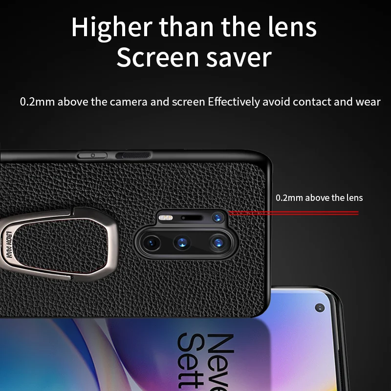 LANGSIDI Magneic ring phone case For oneplus 8 9 PRO 7 7T 8PRO 8T nord 2 N10 N100 ONE PLUS 9R 6 6T Genuine leather cover funda