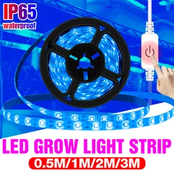 LED Plant Grow Light Strip Phytolamp Touch Dimming Hydroponic Lamp Full Spectrum Flower Seeds Bulb Indoor Greenhouse Growth Tent