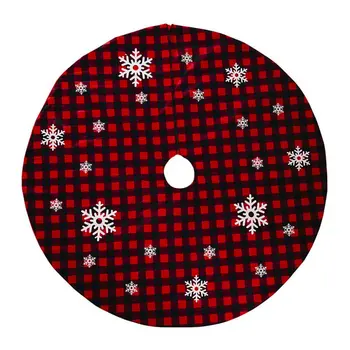 

46 Inch Christmas Tree Dress Black and Red Plaid Christmas Trees Dress Ornament Creative Christmas Plaid Sarong