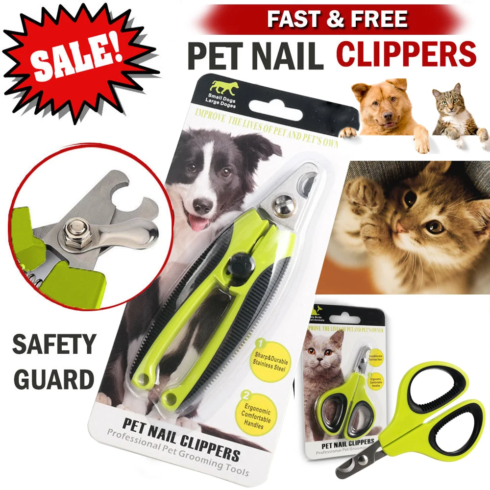Pet Nail Clippers Cat Dog Nails Trimmer Easy Cutting Claw Cutter Grooming Tool