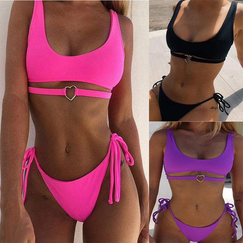 bikini pink push up