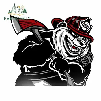 

EARLFAMILY 13cm x 11.2cm For Firefighter Bumper Car Decal Sunscreen Stickers Car Accessories Scratch-proof Sticker Decoration