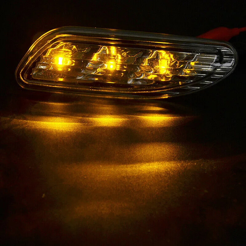 

2pcs Kit Side Marker Light Bumper Turn Signal Lamp For Mercedes-Benz W203 01-07