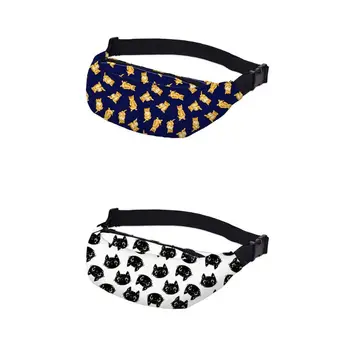 

Women Cat Printing Waist Bag Fanny Pack Pouch Sport Belt Hip Chest Crossbody Shoulder Purse