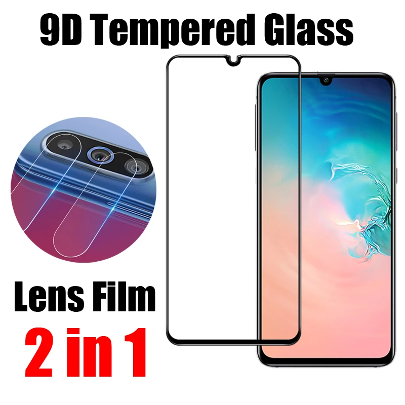 2 в 1 защитная пленка 9D Защитное стекло для samsung Galaxy A40S Защитная экрана закаленное