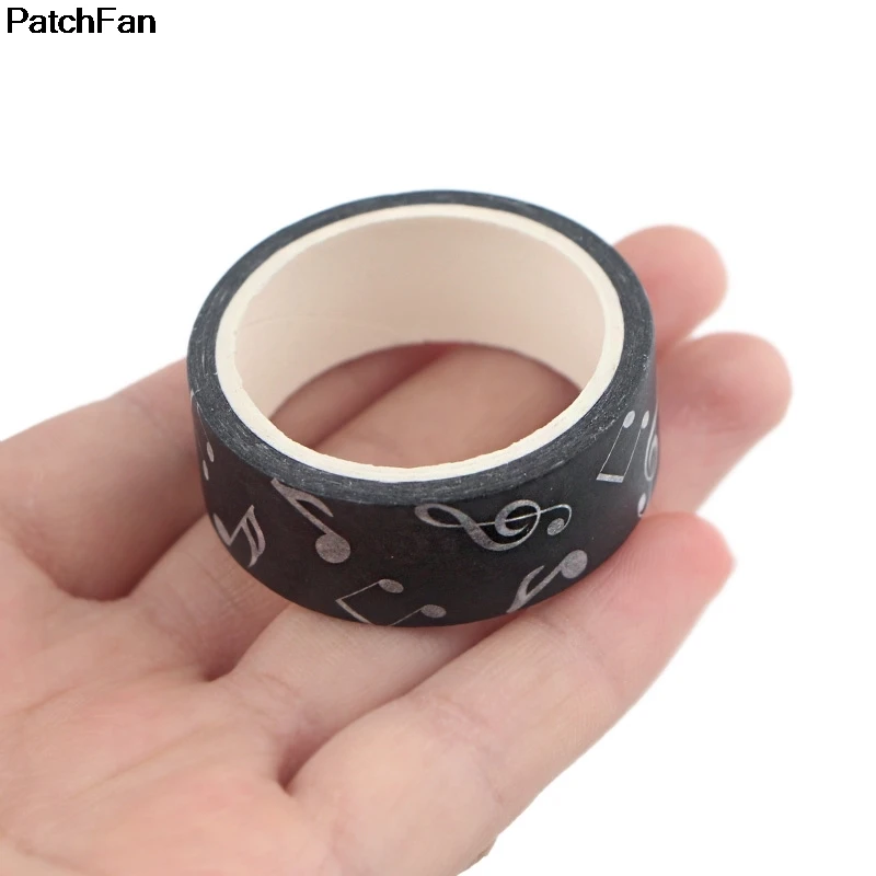20 шт./лот Patchfan музыкальная note черный DIY Скрапбукинг дети клей Васи бумага маскирующая Лента Печатный узор стикер A2385