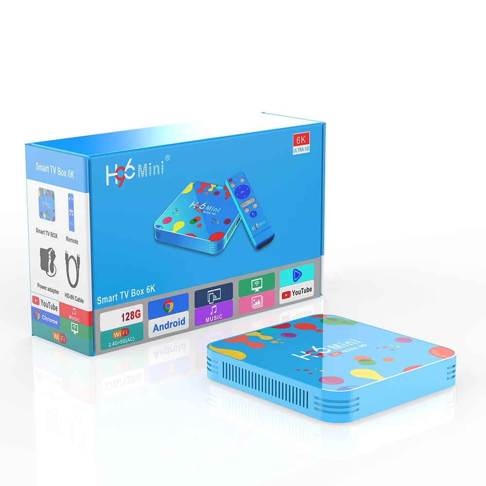  Android 9.0 H96 Mini H6 TV Box Quad Core Wifi HD Player 6K Media Player Smart Android Boxes