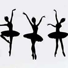 Балетные красивые женские фитнес съемные крутые модные креативные наклейки на стену гостиная спальня дети Фон JS568