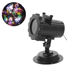 Светодиодный лазерный прожектор с 12 рождественскими узорами, подключаемый к карточному проектору, водонепроницаемый Рождественский Спайк-светильник, энергосберегающее освещение