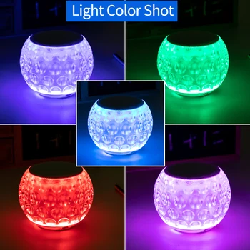 

Cyboris Crystal LED Light Portable Mini Bluetooth Speaker 5W Subwoofer Sound Box Support TF for Huawei/Xiaomi/Samsung Phones