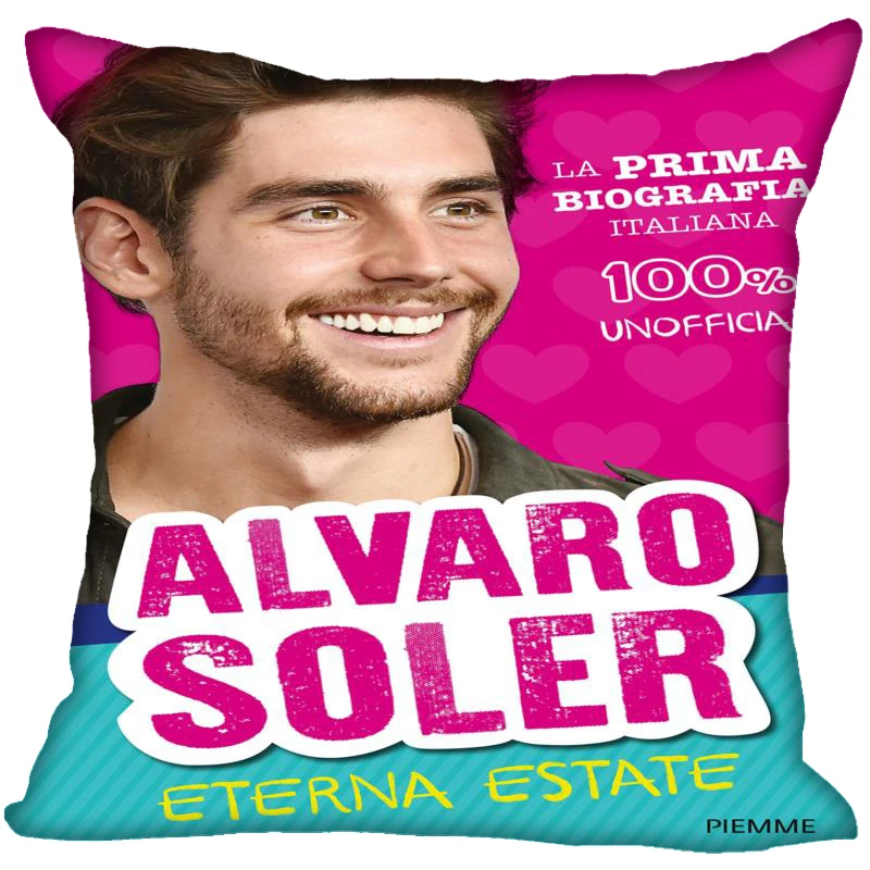 Испания поп певец Alvaro Soler наволочка атласная ткань квадратная наволочка для подушки Подушка на молнии чехлы для дома офиса свадьбы декоративные