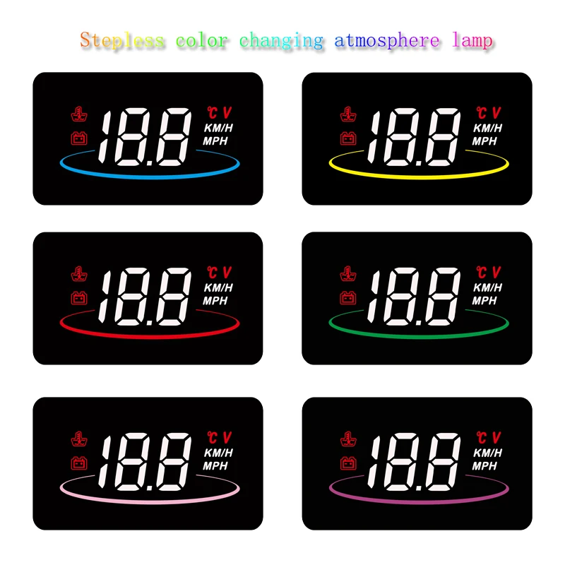 HUD ڵ HD   ÷ ڵ  KM/h MPH OBD2 OBDII   ˶    ÷