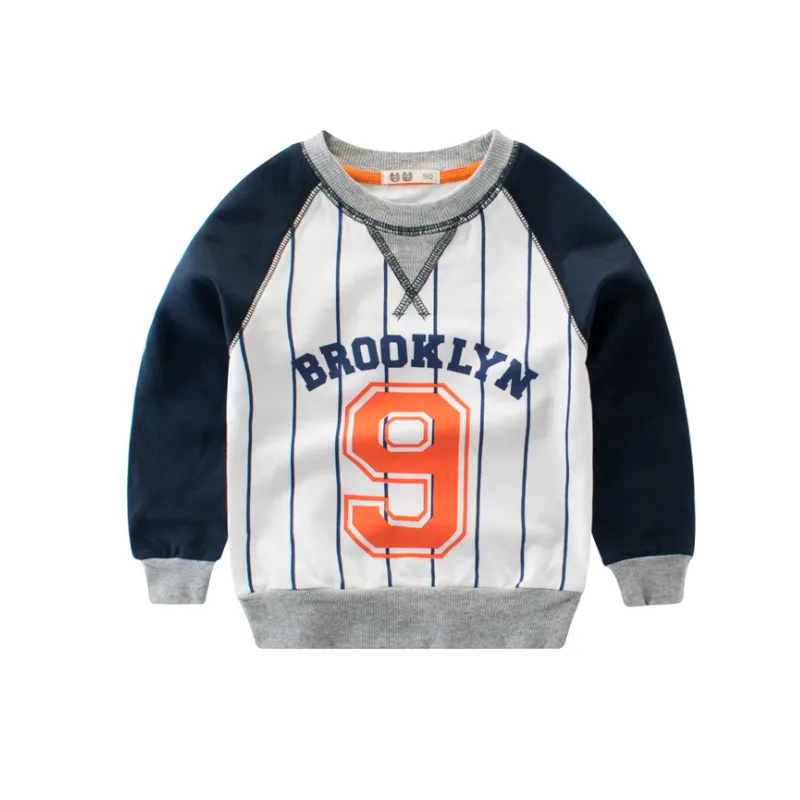 

Autumn Boys Long Sleeve T Shirts Letters Puddle Jumper Embroidery Baby Boy Top Clothes Baby Shirts Winter 2019 Garment
