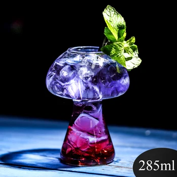 

New Net Red Mushroom Cup Cocktail Cup Creative Molecular Gourmet Bar Special Wine Cup Personality Glass Wine Beer Bottle