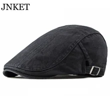 JNKET Досуг берет унисекс шляпа джинсовая кепка из стираной ткани остроконечная Кепка уличная шляпа с полями для путешествий плоская кепка s Duckbill Кепка Регулируемый размер