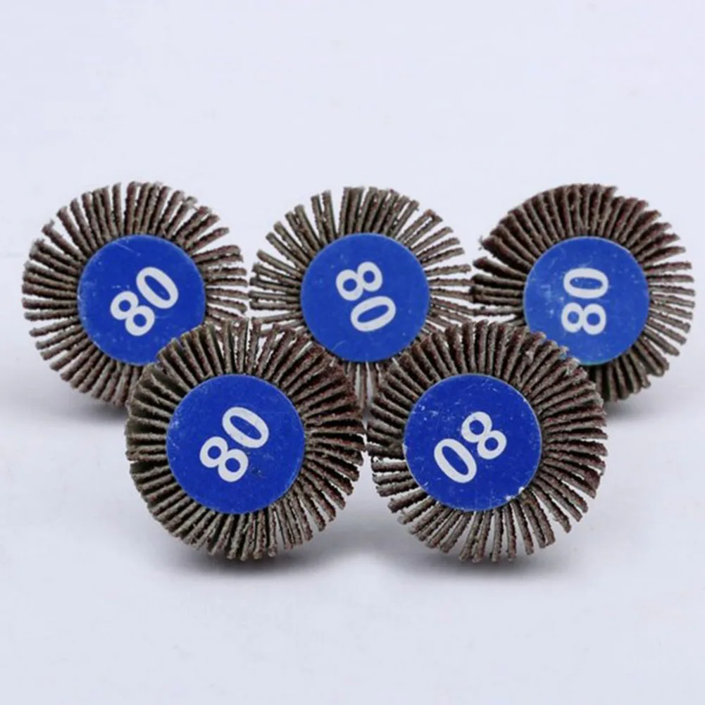5pcs 80 Grit Sanding Flap Grinding Wheel Sandpaper Disc 3.17mm Shank Mesh Polishing Rotary Tool Sharp Grind Cutter | Инструменты