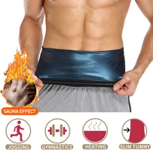 Men Waist Trainer Fitness Body Shaper Polymer Girdle Sheath Sweat Tummy Trimmer Slimming Belt Sauna Corset Weight Loss Shapewear