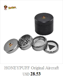 HONEYPUFF Speaker Shape Herb Grinder Aircraft Aluminum Grinder 56 MM 4 Layers Crusher Herb Tobacco Grinder Spice Crusher