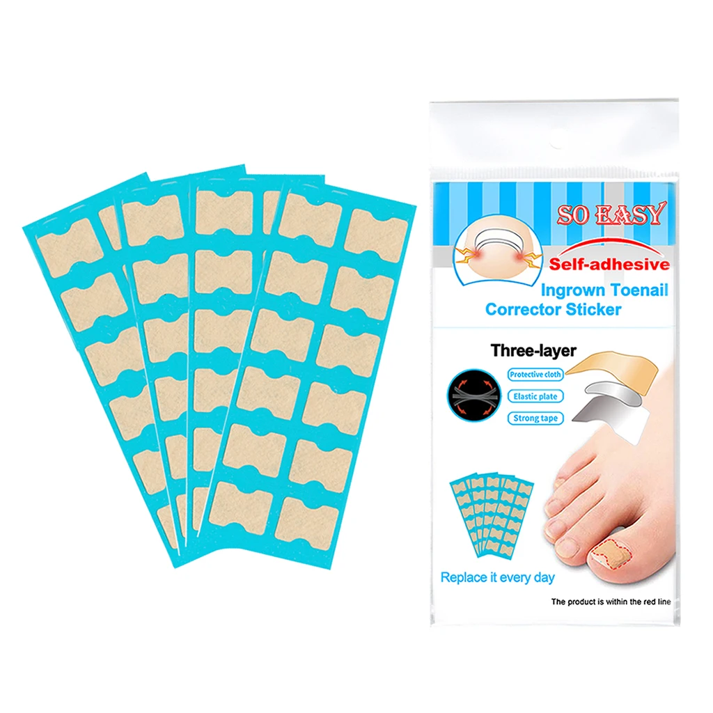 Ingrown Toenail Corrector Sticker Toe Nail Treatment Pedicure Foot Care Stickers Pedicure Tool Toenail Patch Glue Free