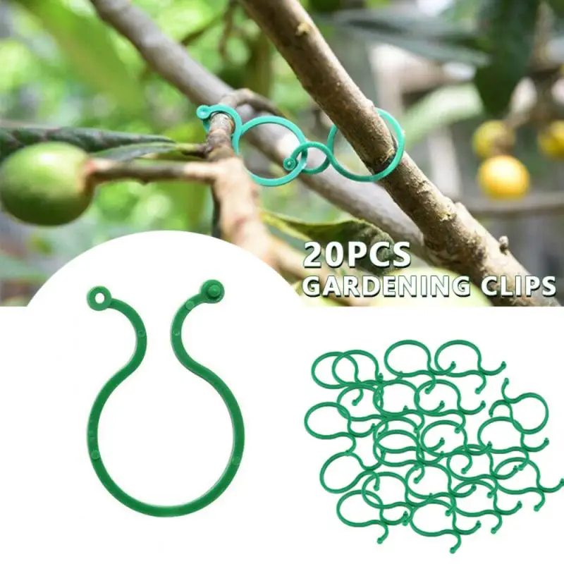 

20Pcs Botany-Stem Vine Strapping Clips Garden Plant Bundled Buckle Ring Tool Holder Tomato Flowers Fixed Suppor