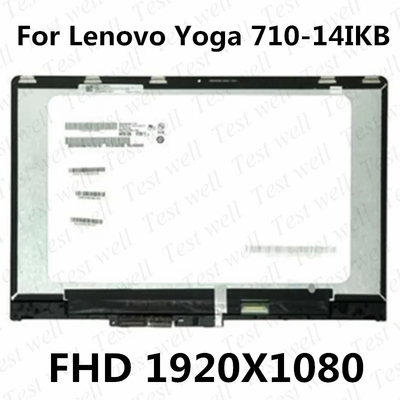 

14-дюймовый ЖК светодиодный сенсорный экран в сборе с рамкой для Lenovo Yoga 710-14 Yoga 710 14 Yoga 710-14IKB P/N ST50K85362