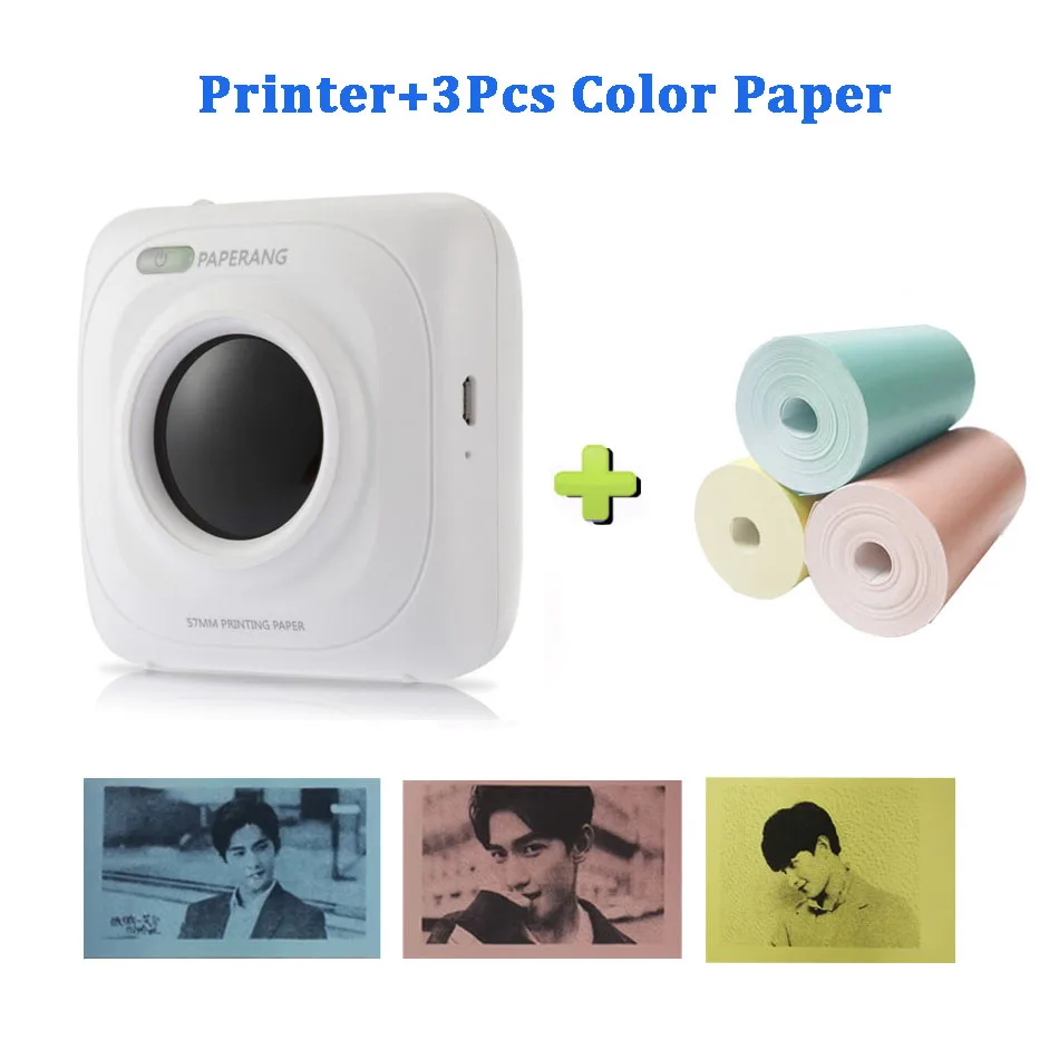 Portable Bluetooth Thermal Printer Mini Pocket Photo Printer For Mobile iOS Android Handheld Paperang Pictures Machine sprocket mini printer Printers