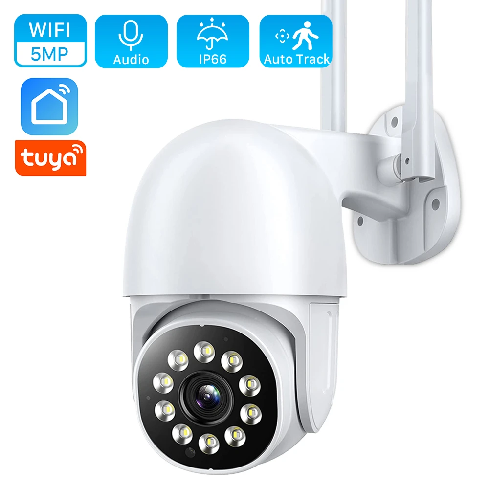5mp 5x Zoom Mini Ip Camera Wifi 3mp Tuya Smart Ai Auto Tracking Home