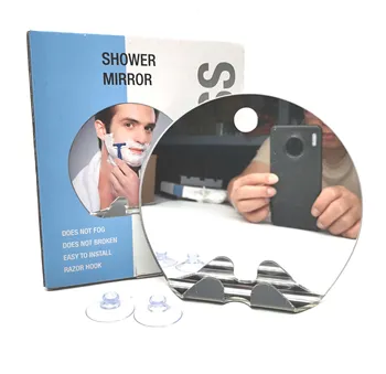 

Makeup Mirror Anti Fog Shower Mirror Bathroom Mirror Washroom Travel For Man Shaving Mirror Hanging Razor Toothbrush Mirror