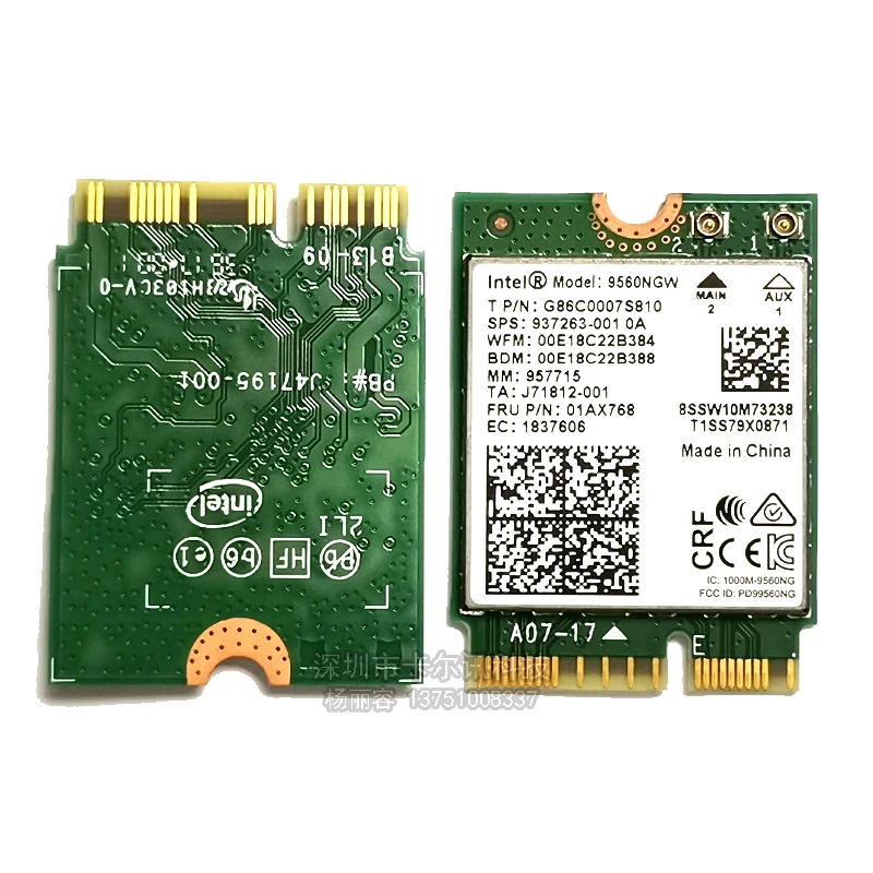 SSEA для Intel AC 9560 9560NGW NGFF M.2 беспроводная карта Wifi 9560AC 8020.11ac Bluetooth 5 0 Двухдиапазонная 1
