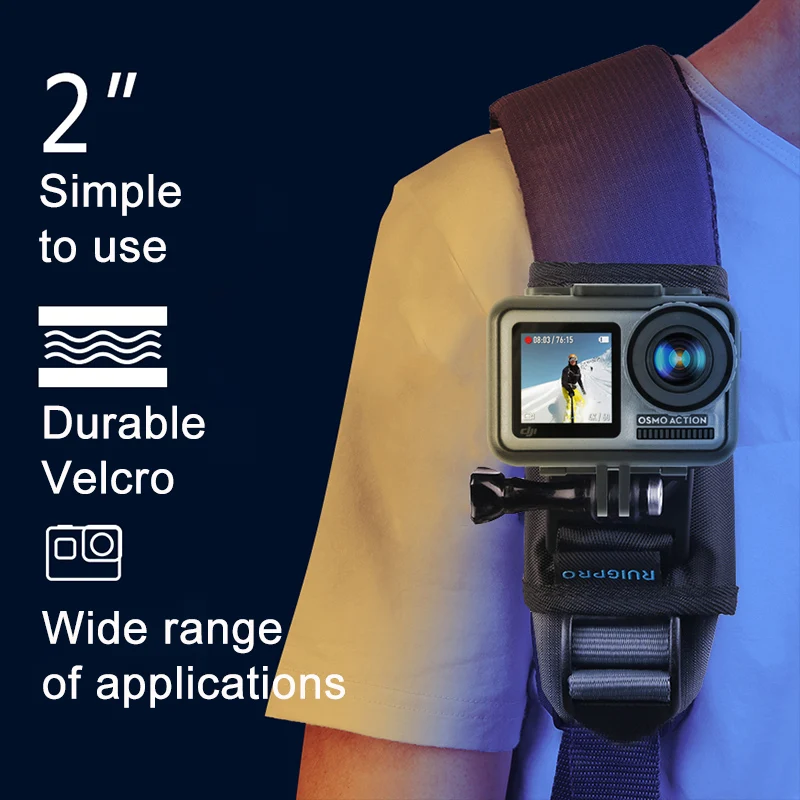 360 Degree Rotation Quick Release Backpack Belt Button Mount Buckle Clip Adapter for DJI OSMO Action Camera