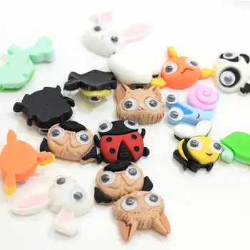 

10/100pcs Random Kawaii Miniature Animals Flatback Resin Cabochon Craft For Phone Deco Hair Bow Diy Scrapbook Embellishment