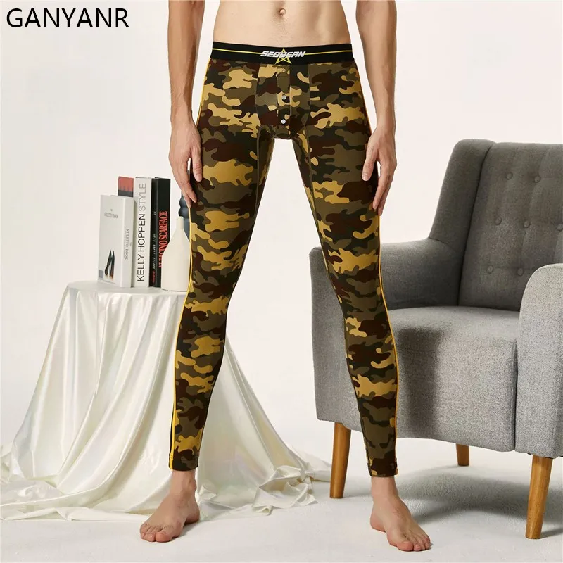 GANYANR Compression Pants Running Tights Men Gym Sportswear Leggings Fitness Sport Basketball Sexy Training Jogging Long Yoga