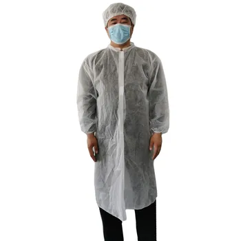 

In stock Disposable Protection Gown Dust Spray Suit Siamese Non-woven Dust-proof Anti Splash Clothing Safely Protection Clothes