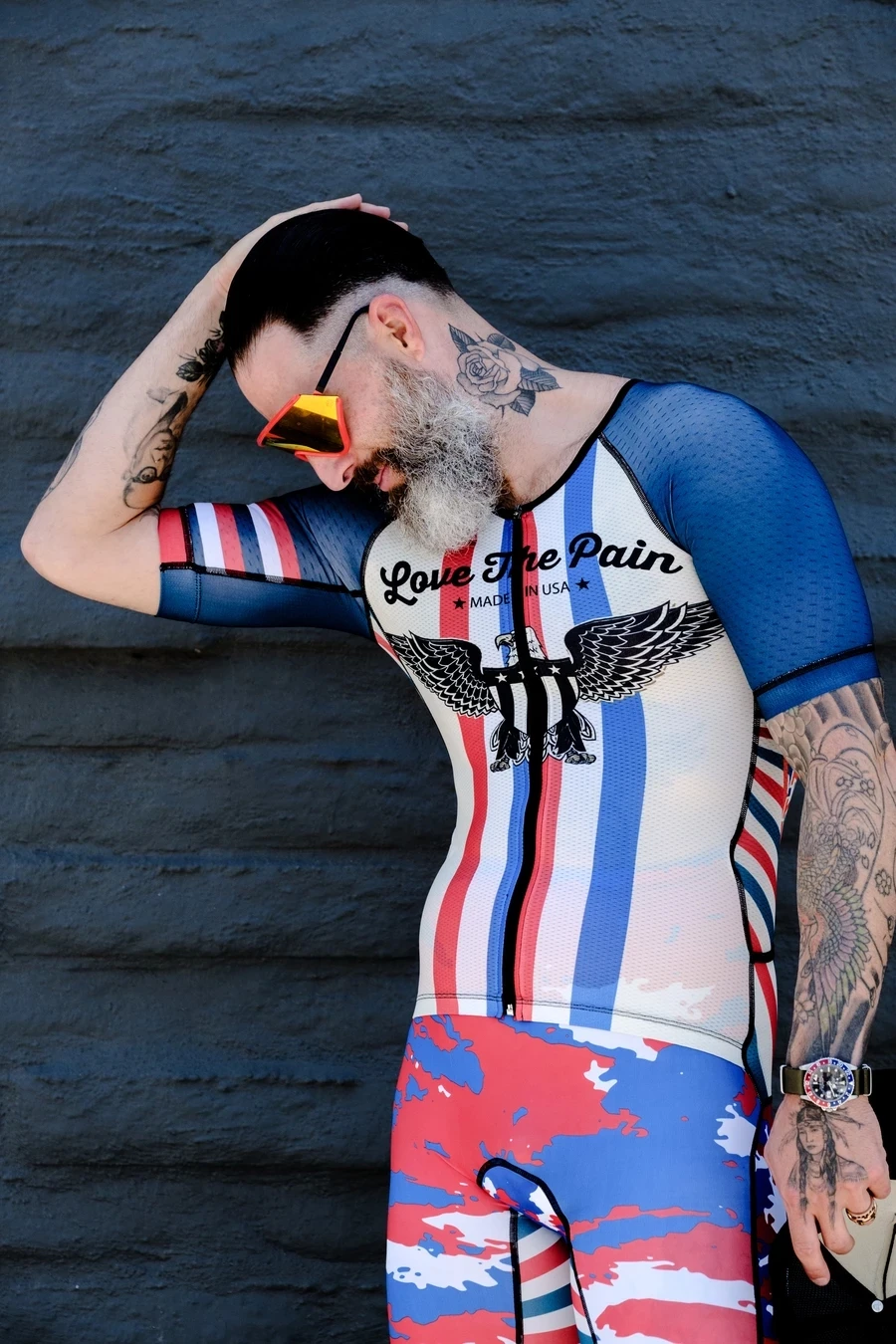 

love the pain 2019 Men Body Suit Eagle Cycling Skinsuit Lycra Triathlon Custom Bike Cycling Speedsuit Body Suit Clothes Jumpsuit