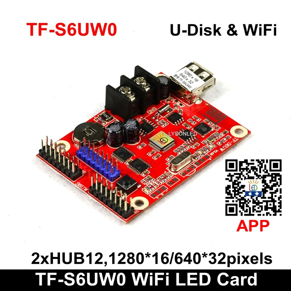 

Powerled TF-S6UW0 WiFi U-disk LED Display Control Board for Monochrome Two Color LED Scrolling Message Free Shipping