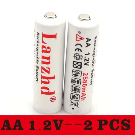 2 PCS-AA 2-36 шт. батарея AA 1,2 V батарея Pro AA 2580mAh 1,2 V Ni-MH для игрушка-фонарик предварительно разогреваемая аккумуляторная батарея AA реальная емкость - Цвет: 2 PCS-AA