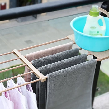 

Clothes Folding Drying Rack Towel Holding Rack ABS Storage Hangers Hooks Multifunctional Window Balcony Rack