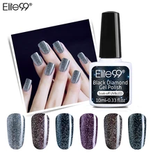 Elite99 10 мл черный бриллиант УФ-гель для ногтей голографическая блестящая основа Топ гель лак для ногтей Гибридный гвоздь дизайн ногтей макияж