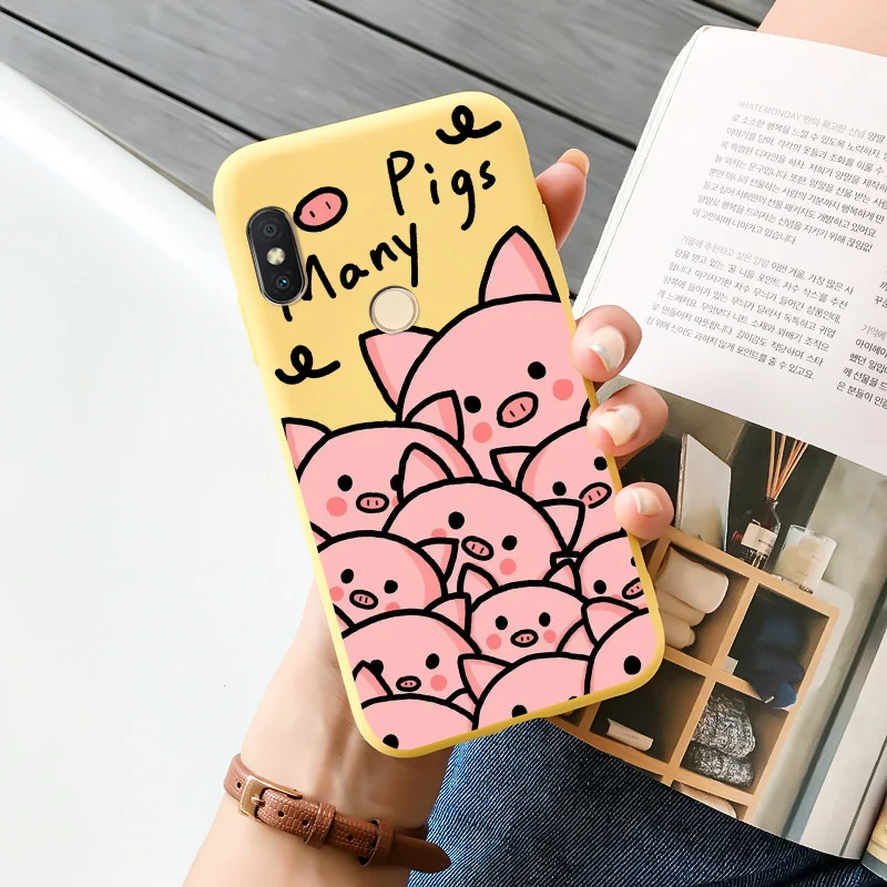 TPU Shell Black Soft For XIAOMI Redmi S2 Case Silicone Matte Fundas For Redmi S2 Case Personality Cute Cartoon Phone Case Cover leather phone wallet Cases & Covers