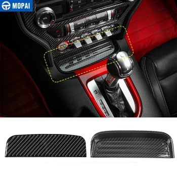 

MOPAI Carbon Fiber Grain Coin Tray Car Front Storage Box Groove Panel Trim Sticker for Ford Mustang 2015+ Car Accessories