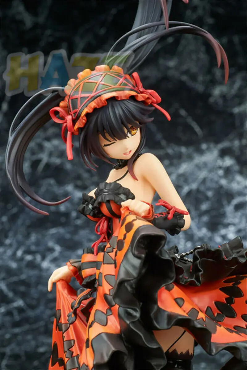 Дата a Live Tokisaki Kurumi пять поколения Окрашенные ПВХ Фигурки Модель игрушки Рисунок Аниме Фигурки игрушки куклы 28 см подарки