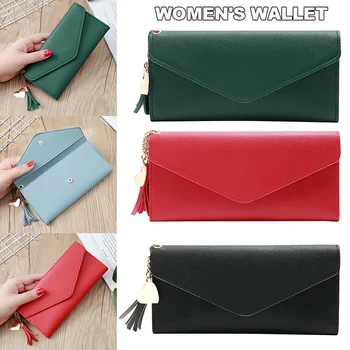 

Women Fashion Long Tassel Wallets Bag Card Package Multi-card Holder for Coin Money J9