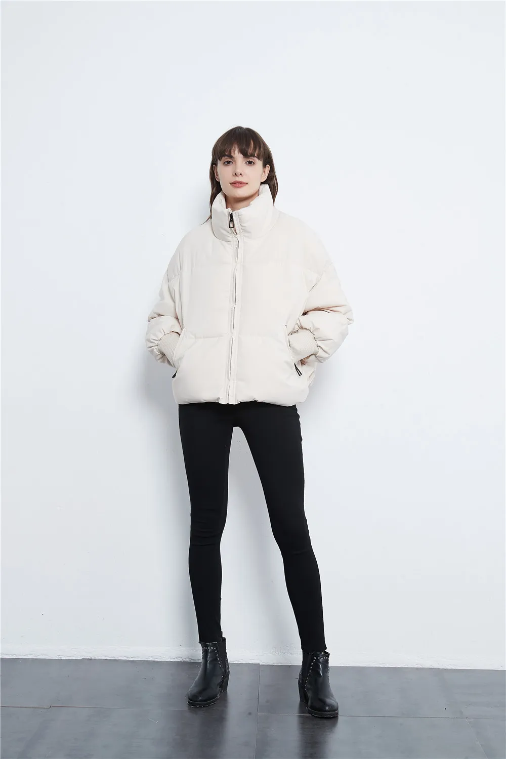 KONDALA Autumn Winter Za Women Jackets Thicken Streetwear Oversized Parkas Long Batwing Sleeve Pockets Female Coats Mujer Tops