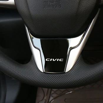 

Car Interior Steering Wheel Decorative Cover Sequins Emblem Badge Sticker for Honda Civic 2016 2017 2018 2019 2020 Accessories