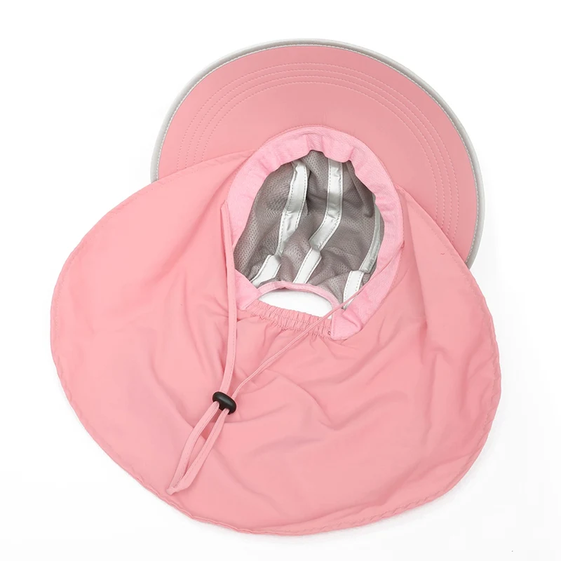 Sun Hat Wide Brim UPF Sunshade Protection Packable Quick Drying Outdoor Fishing Ponytail Hats For Hiking Hunting Camping1