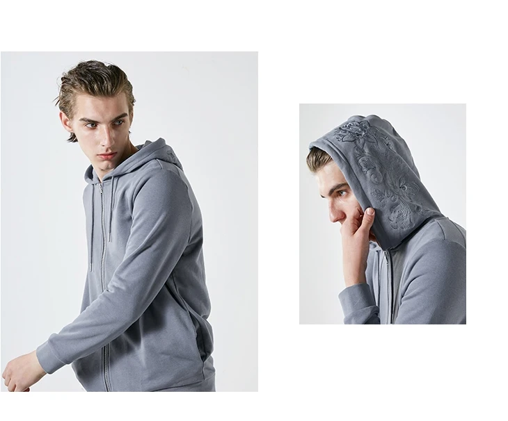 Отборная мужская хлопковая толстовка с капюшоном Новая одежда вышитый пуловер Толстовка S | 41914D501