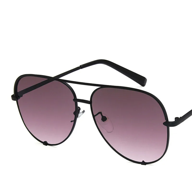 RBROVO Роскошные брендовые металлические солнцезащитные очки для женщин/мужчин, дорожные очки пилота для женщин, классические ретро солнцезащитные очки UV400 - Цвет линз: BlackDoubleGray