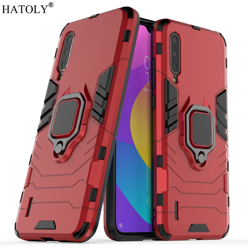 Чехол для Xiaomi Mi 9 Lite чехол резиновое кольцо на палец жесткий армированный задней