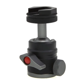 

1/4 Screw Ball Head Adapter DSLR Camera Tripod Portable Professional LED Light Aluminum Alloy Cold Shoe Mount 360 Degrees Mini